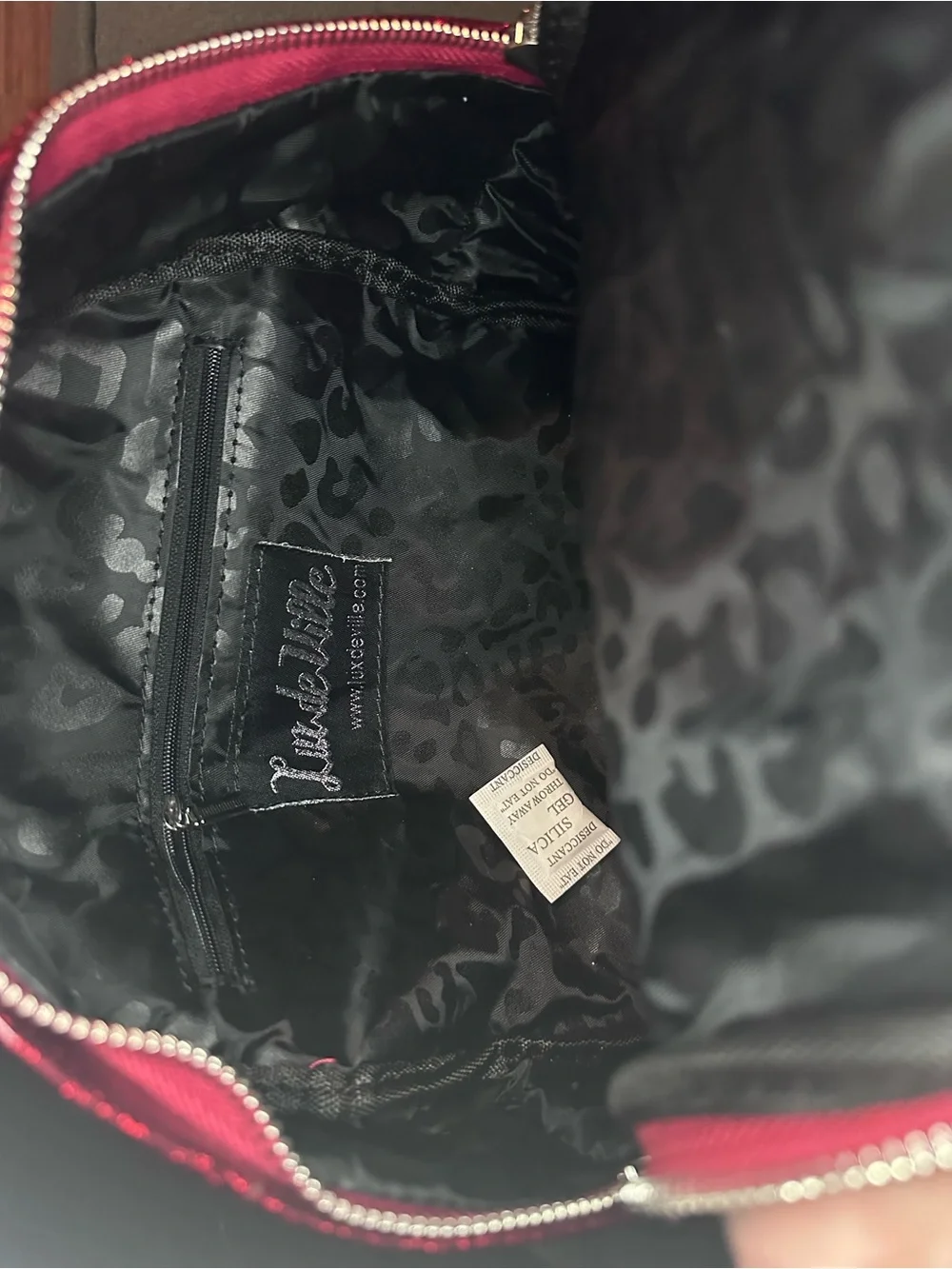 Lux de Ville Shimmer Quilted Red Mini Backpack